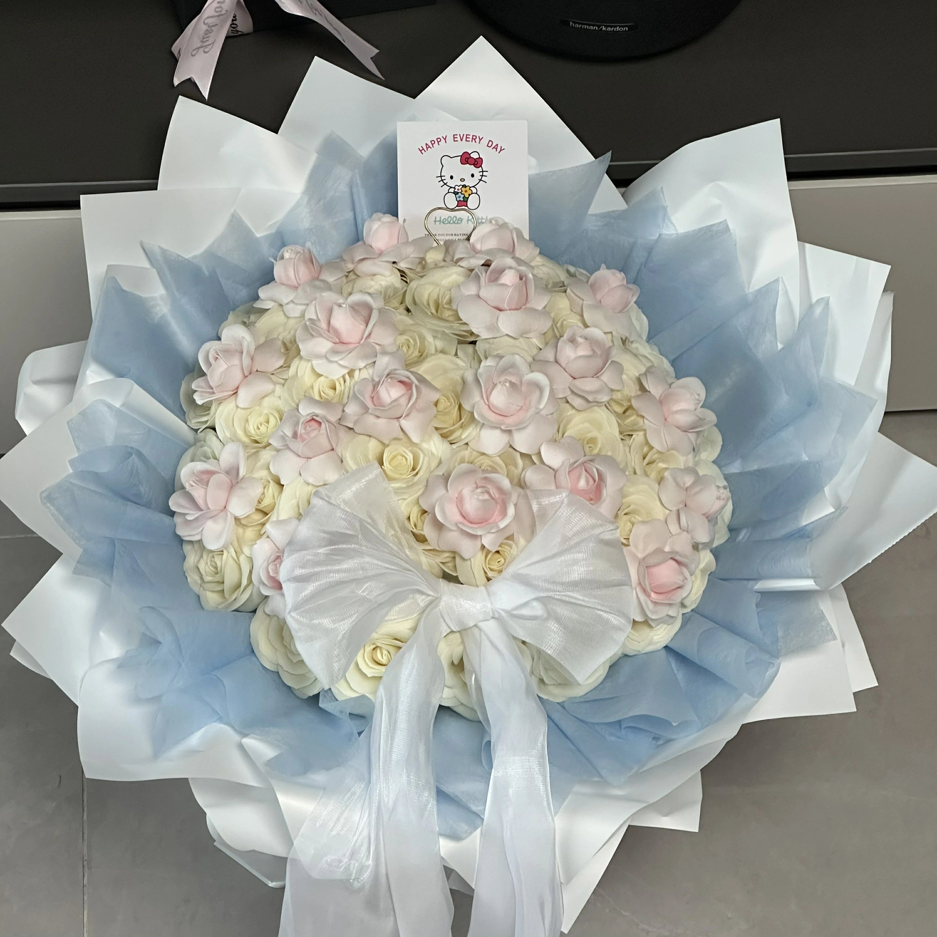 Milky White Rose Fairy's Kiss Soap Bouquet