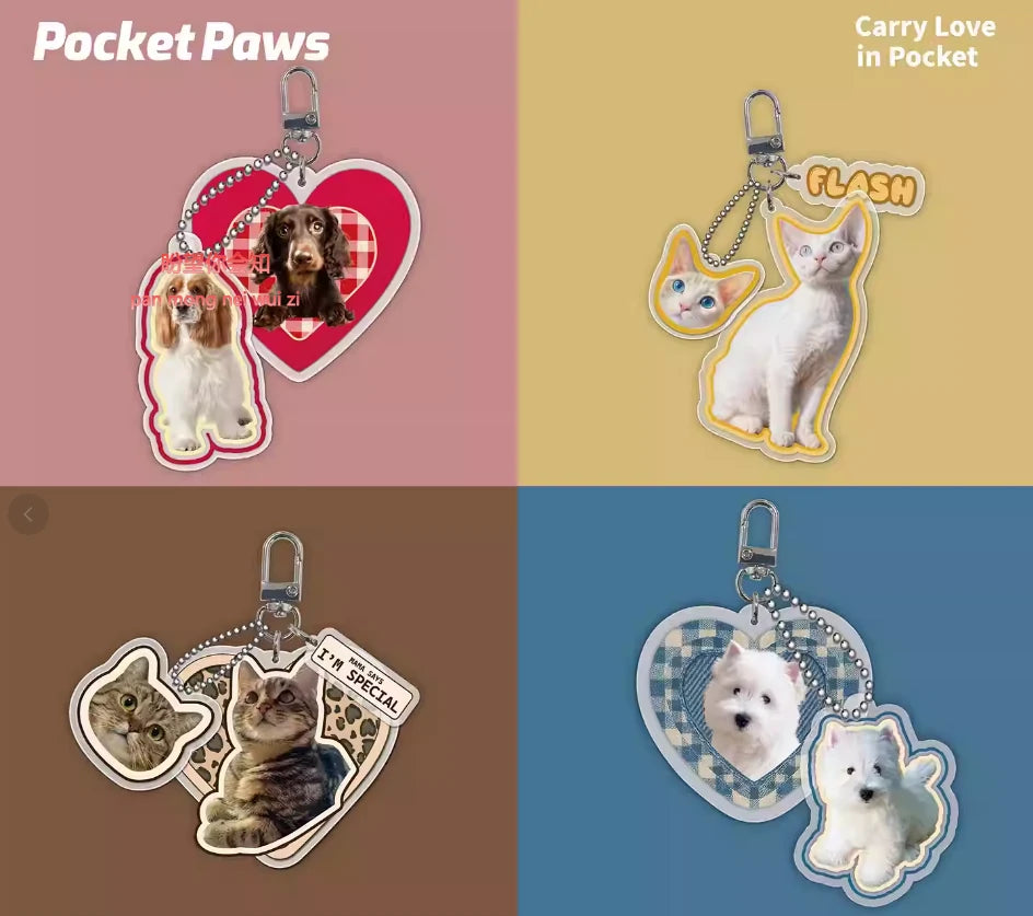 Custom Acrylic Keychains Featuring Your Cute Pets