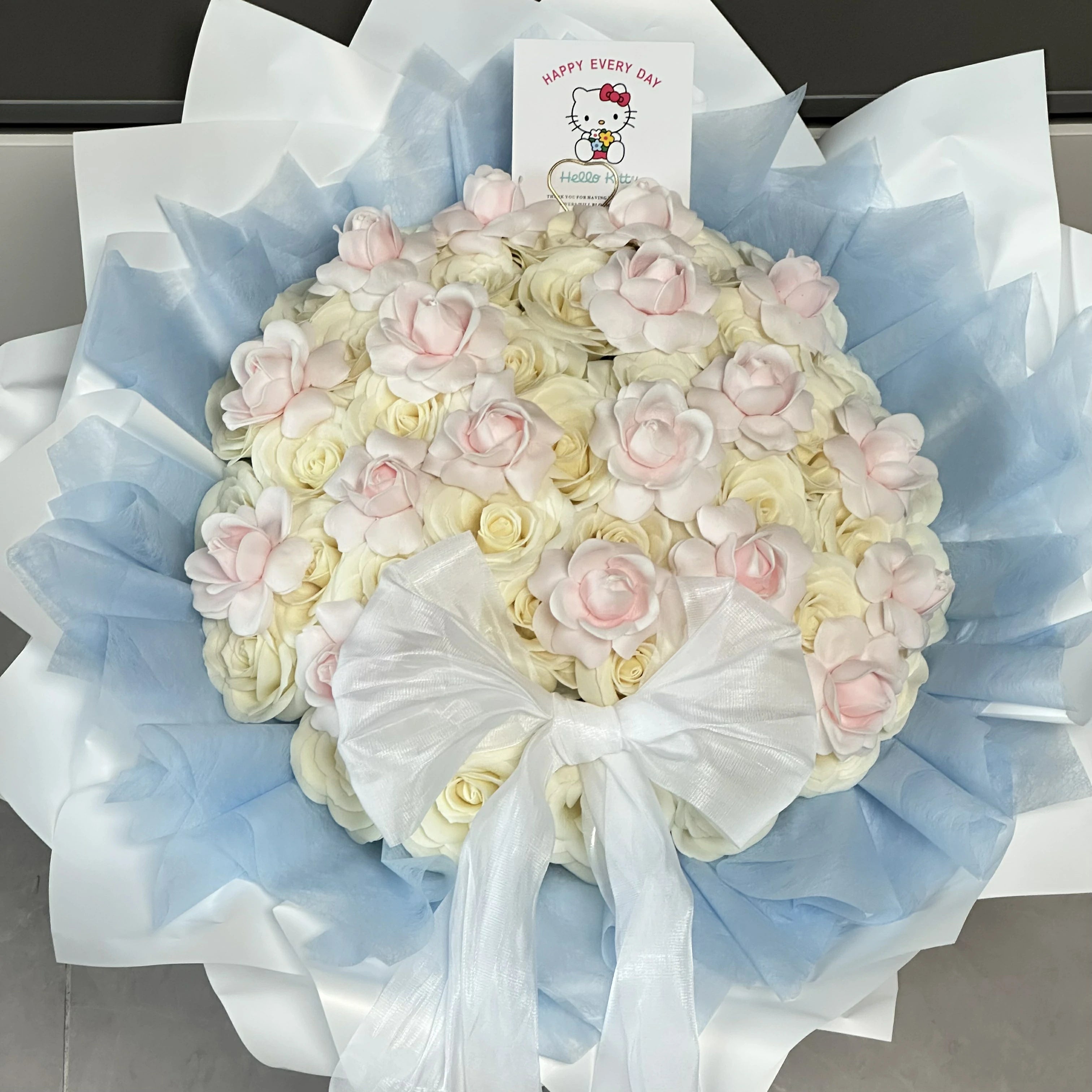 Milky White Rose Fairy's Kiss Soap Bouquet