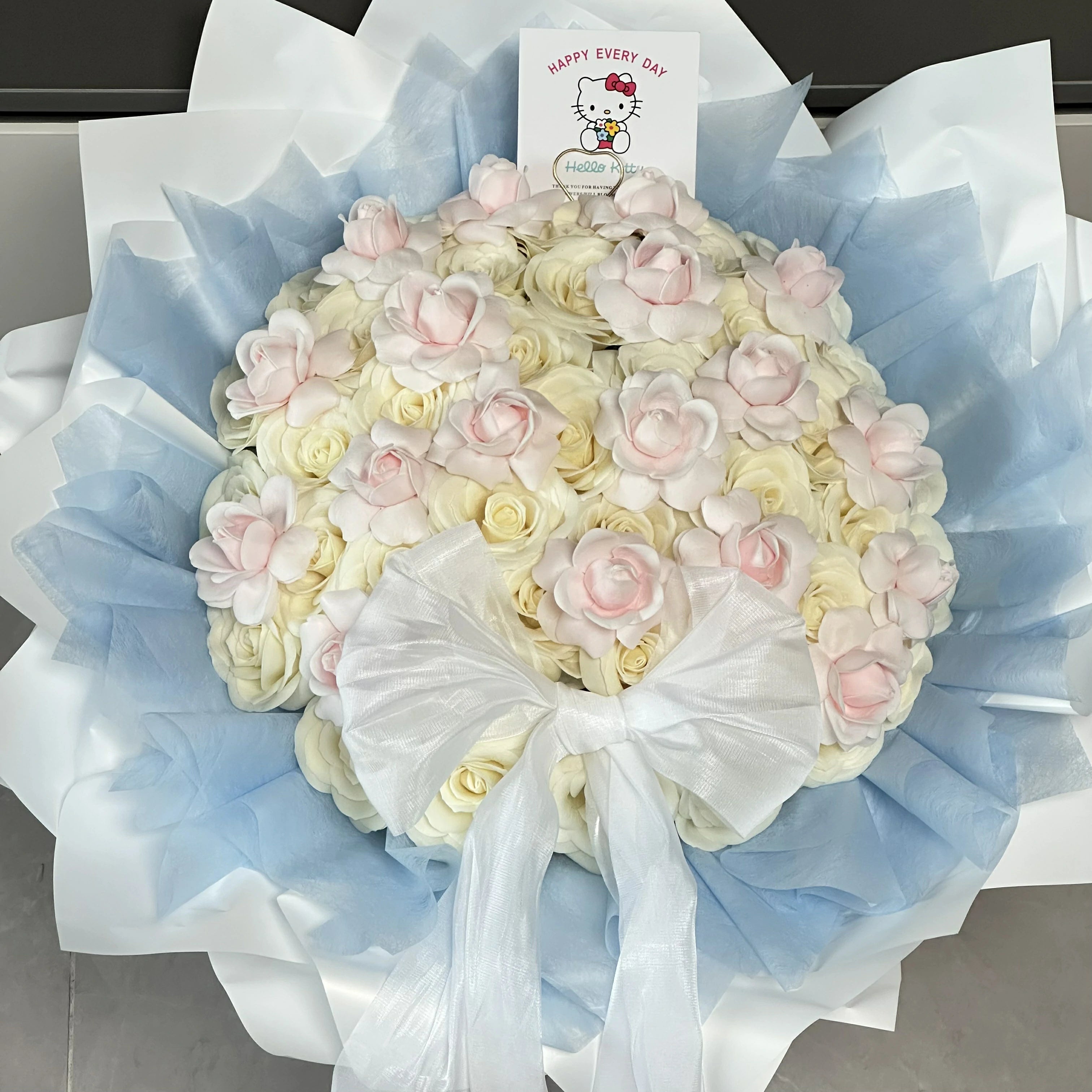 Milky White Rose Fairy's Kiss Soap Bouquet