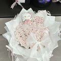 Kitty Cat Plush Toy with Light Pink Rose-Scented Soap Bouquet