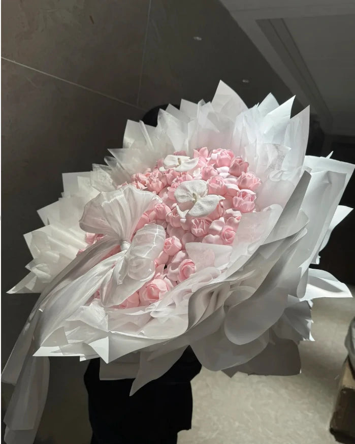 “Fairy's Kiss” Rose-Scented Soap Artificial Flower Bouquets (52-Stem and 99-Stem)