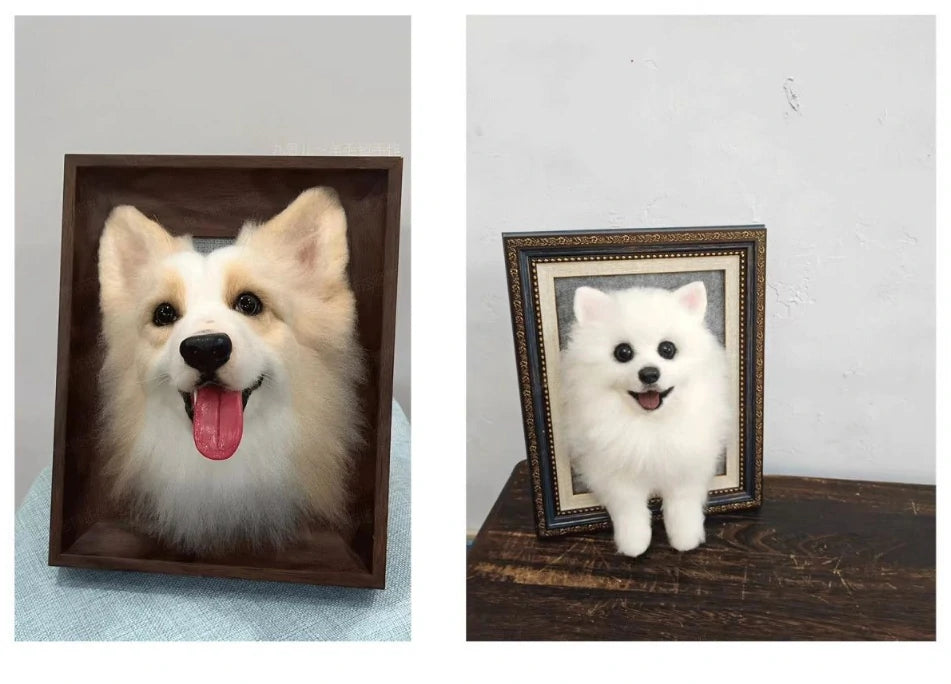 Custom Wool Felt Dog Photo Frames