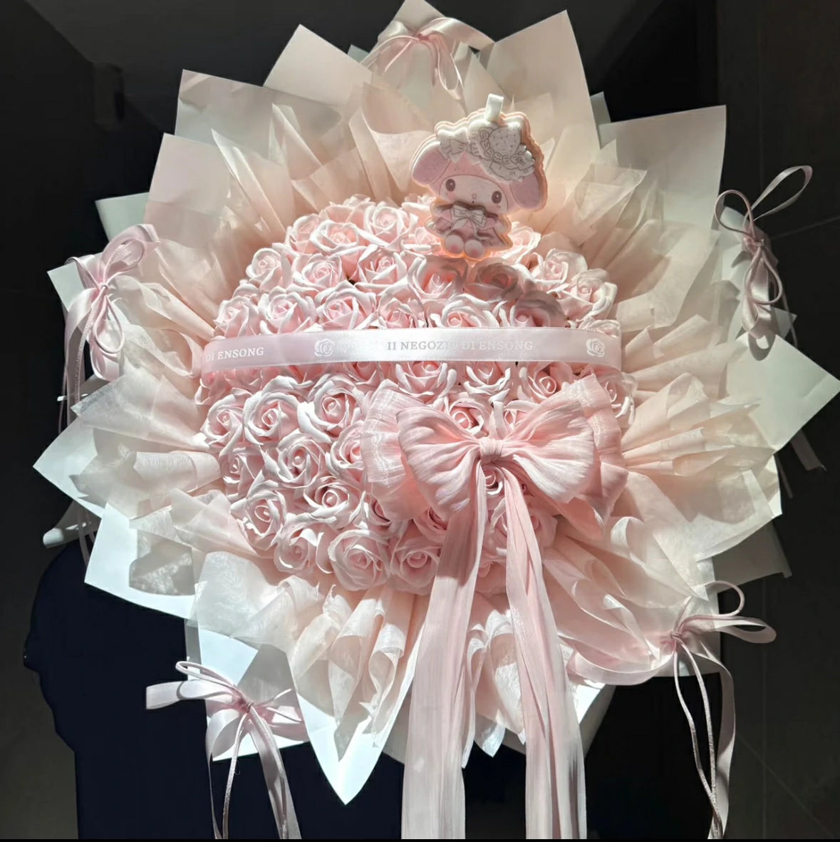 Melody's Girly Light Pink Rose Scented Soap Bouquet