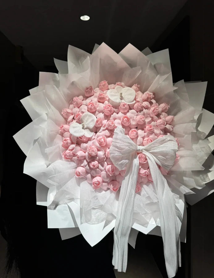 “Fairy's Kiss” Rose-Scented Soap Artificial Flower Bouquets (52-Stem and 99-Stem)