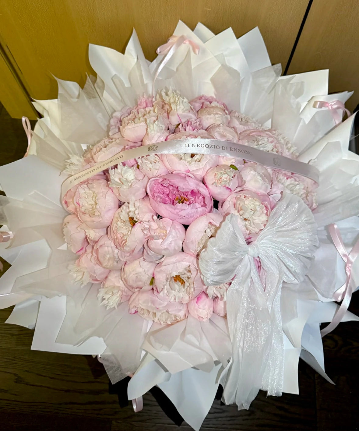 Bouquet of Pink Artificial Peonies 52 flowers