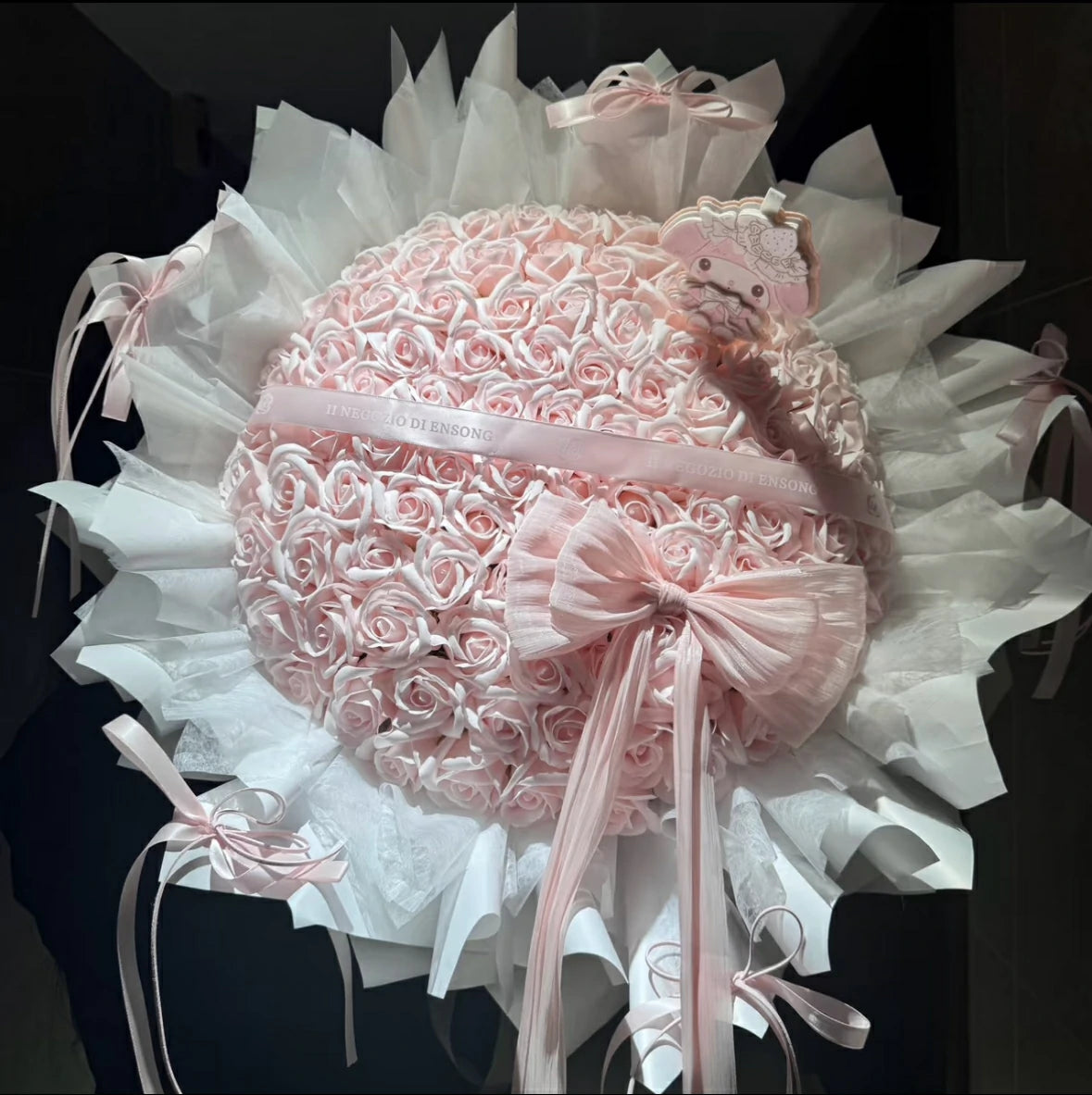 Melody's Girly Light Pink Rose Scented Soap Bouquet