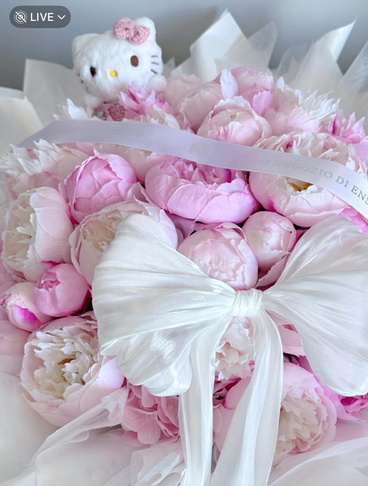 Bouquet of Pink Artificial Peonies 52 flowers