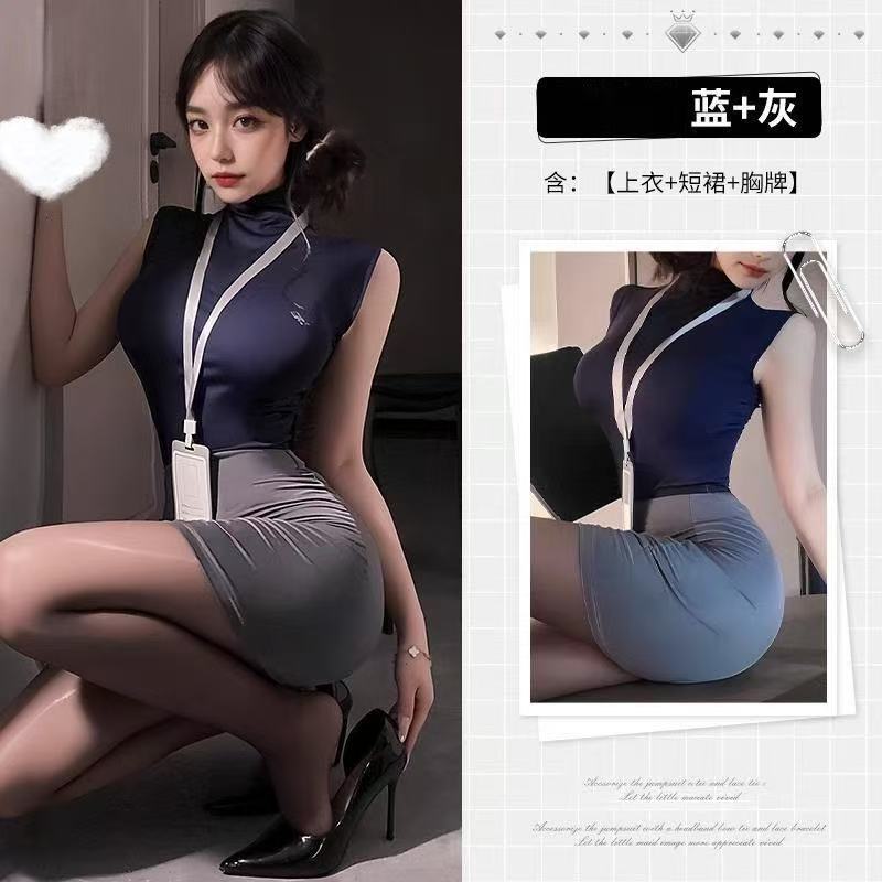 性感秘书紧身包臀裙制服情趣内衣新款御姐纯欲风睡裙cos职业装辣妹装