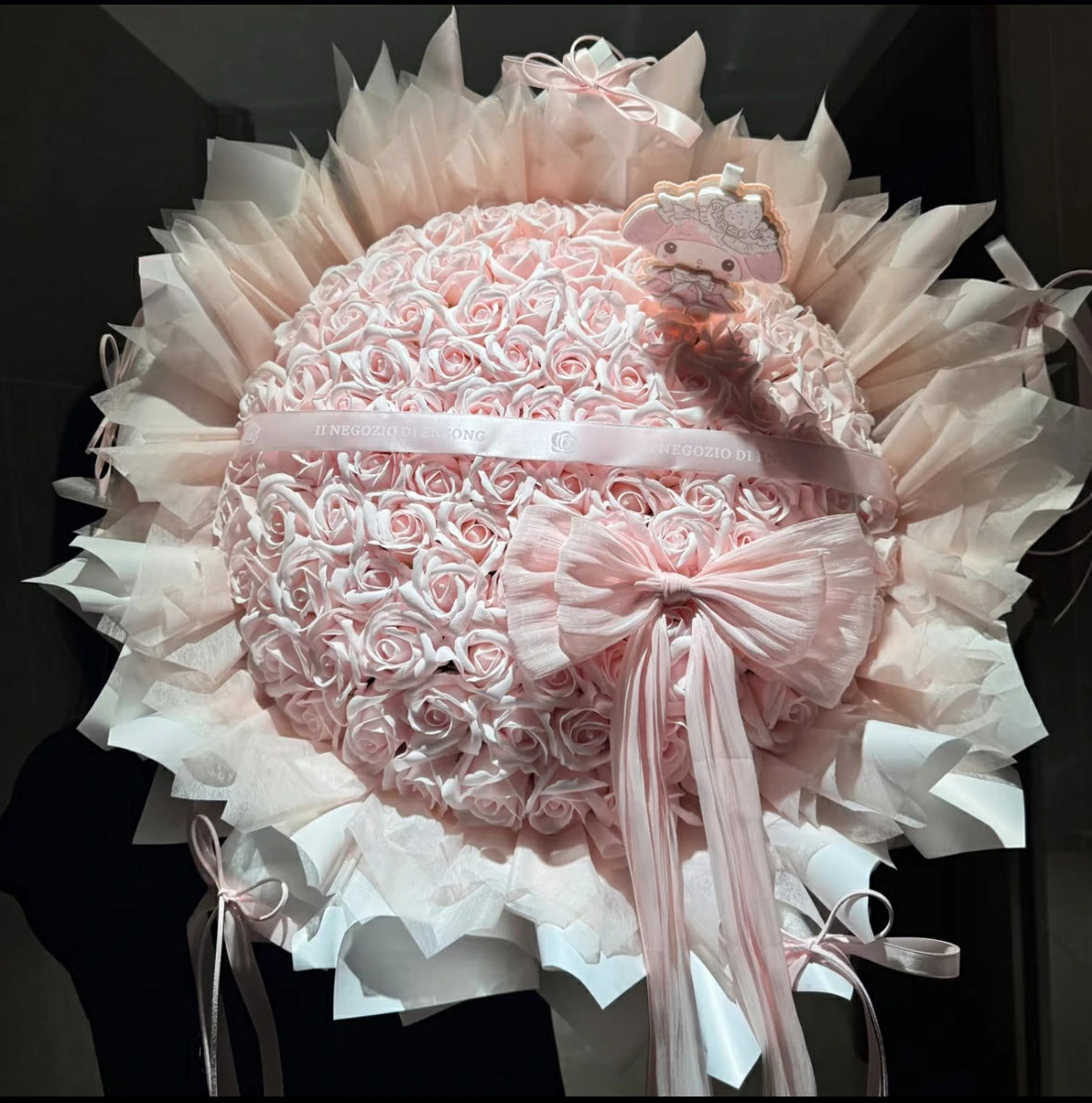 Melody's Girly Light Pink Rose Scented Soap Bouquet