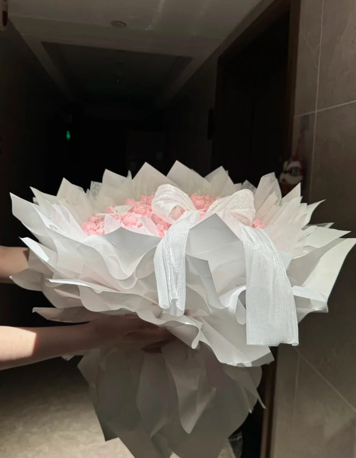 “Fairy's Kiss” Rose-Scented Soap Artificial Flower Bouquets (52-Stem and 99-Stem)