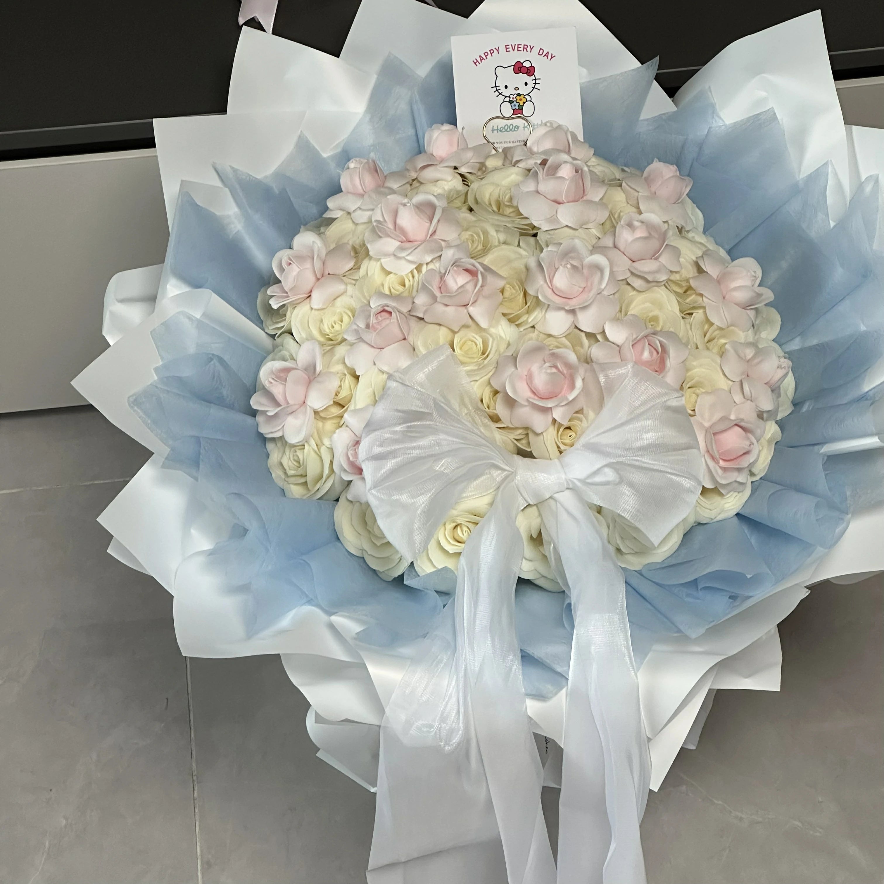 Milky White Rose Fairy's Kiss Soap Bouquet