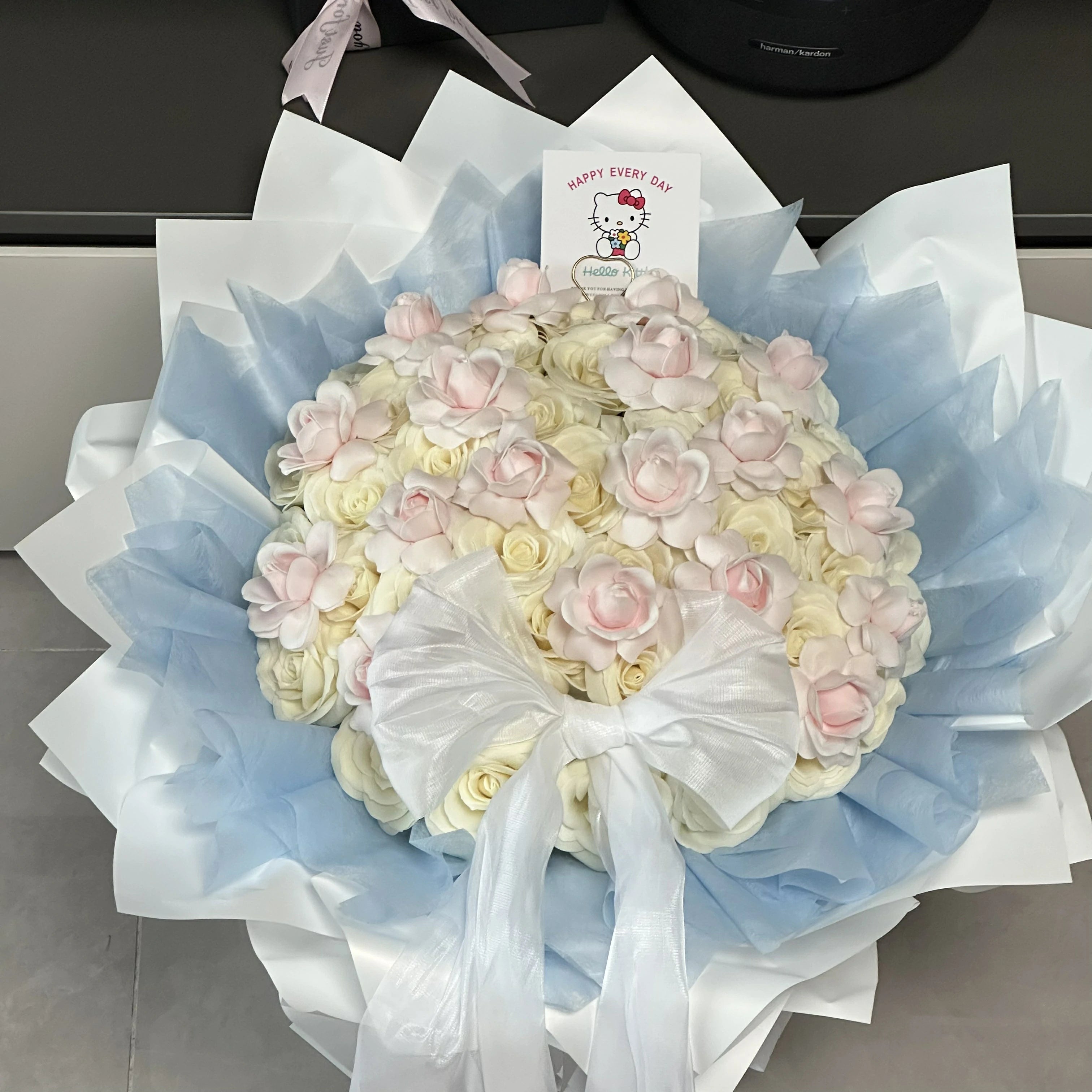 Milky White Rose Fairy's Kiss Soap Bouquet