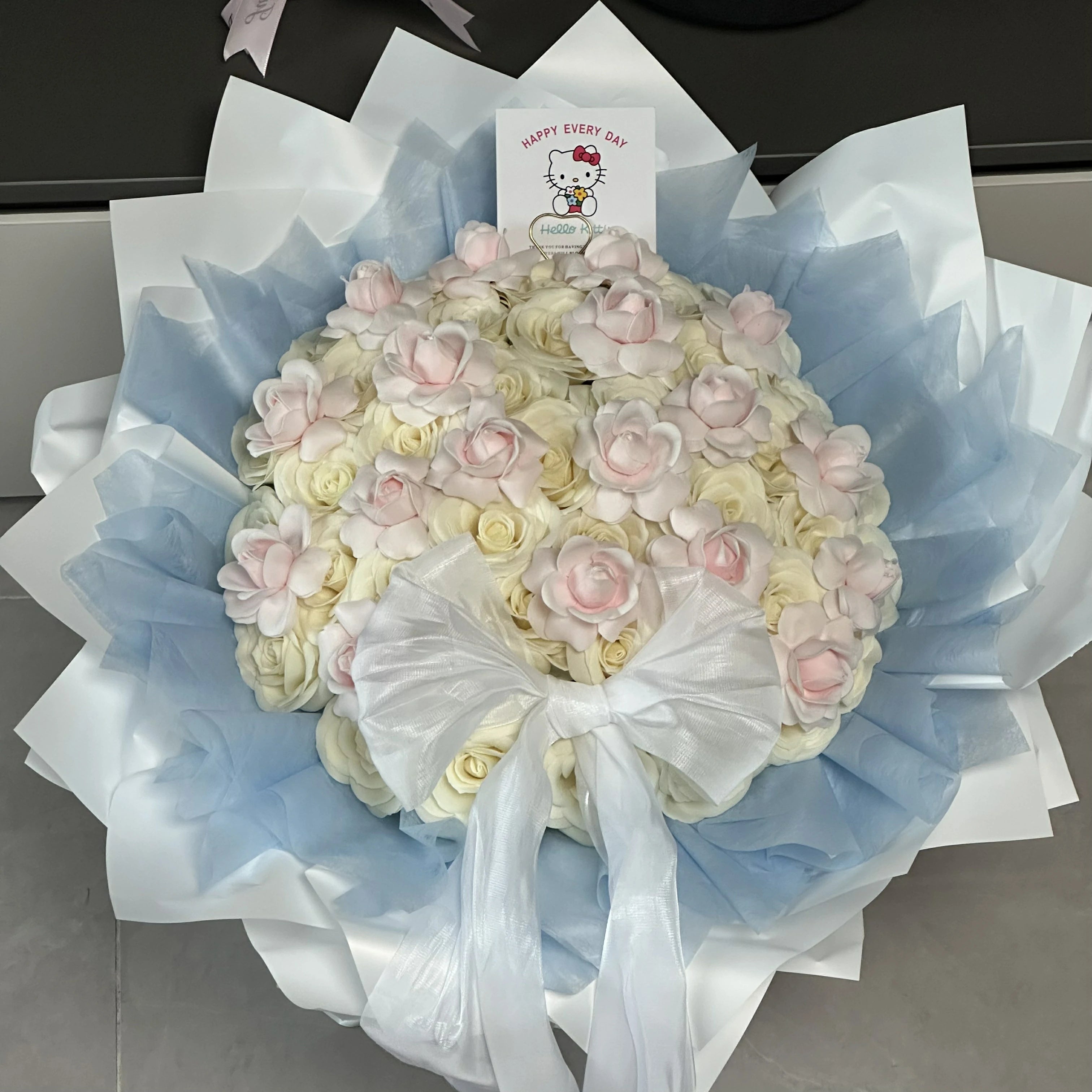Milky White Rose Fairy's Kiss Soap Bouquet