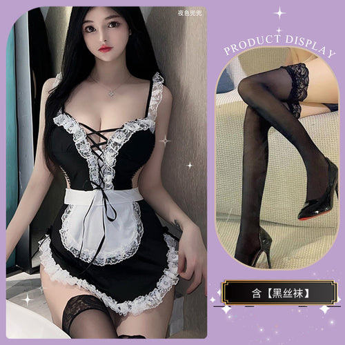 女仆情趣制服睡裙套装2026新款性感诱惑免脱角色扮演火辣蕾丝边内衣
