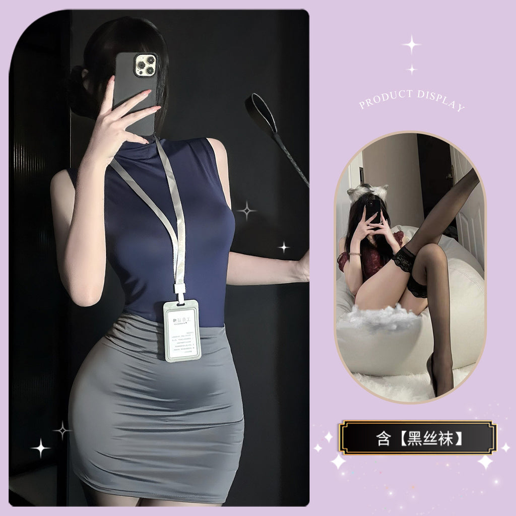 性感秘书紧身包臀裙制服情趣内衣新款御姐纯欲风睡裙cos职业装辣妹装